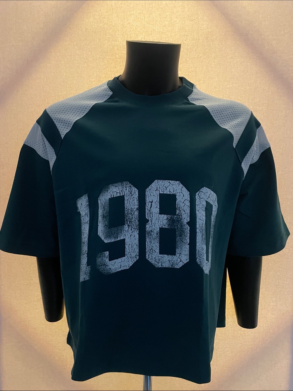 Zara Teal Green '1980' Short-Sleeve Graphic Shirt